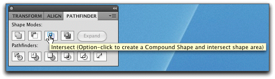 Illustrator CS5: Shape Mode - Intersect
