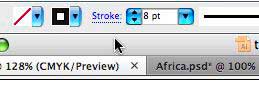 Illustrator CS4 -  top stroke button